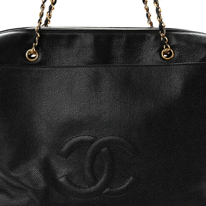 Chanel Caviar Large CC Shoulder Bag  Black 8 of 10