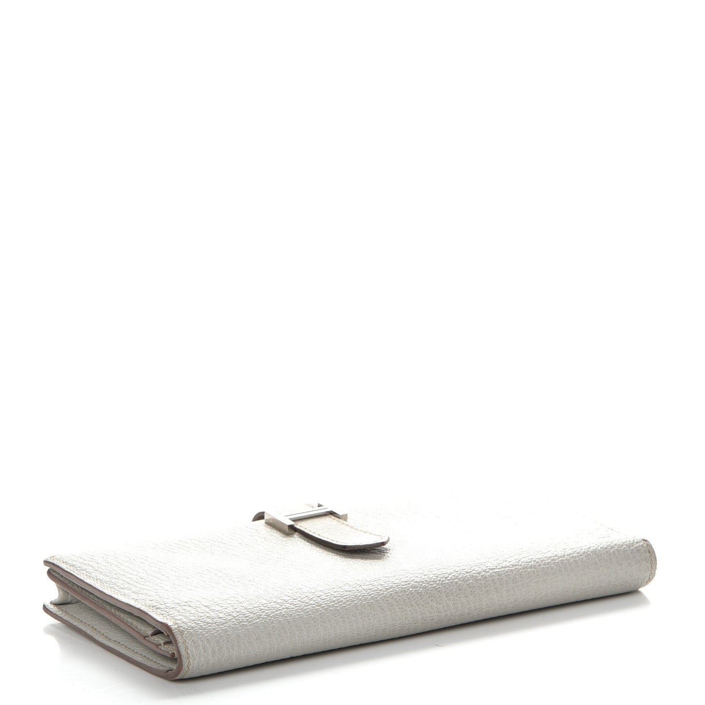 Chevre Mysore Bearn Gusset Wallet Gris Perle