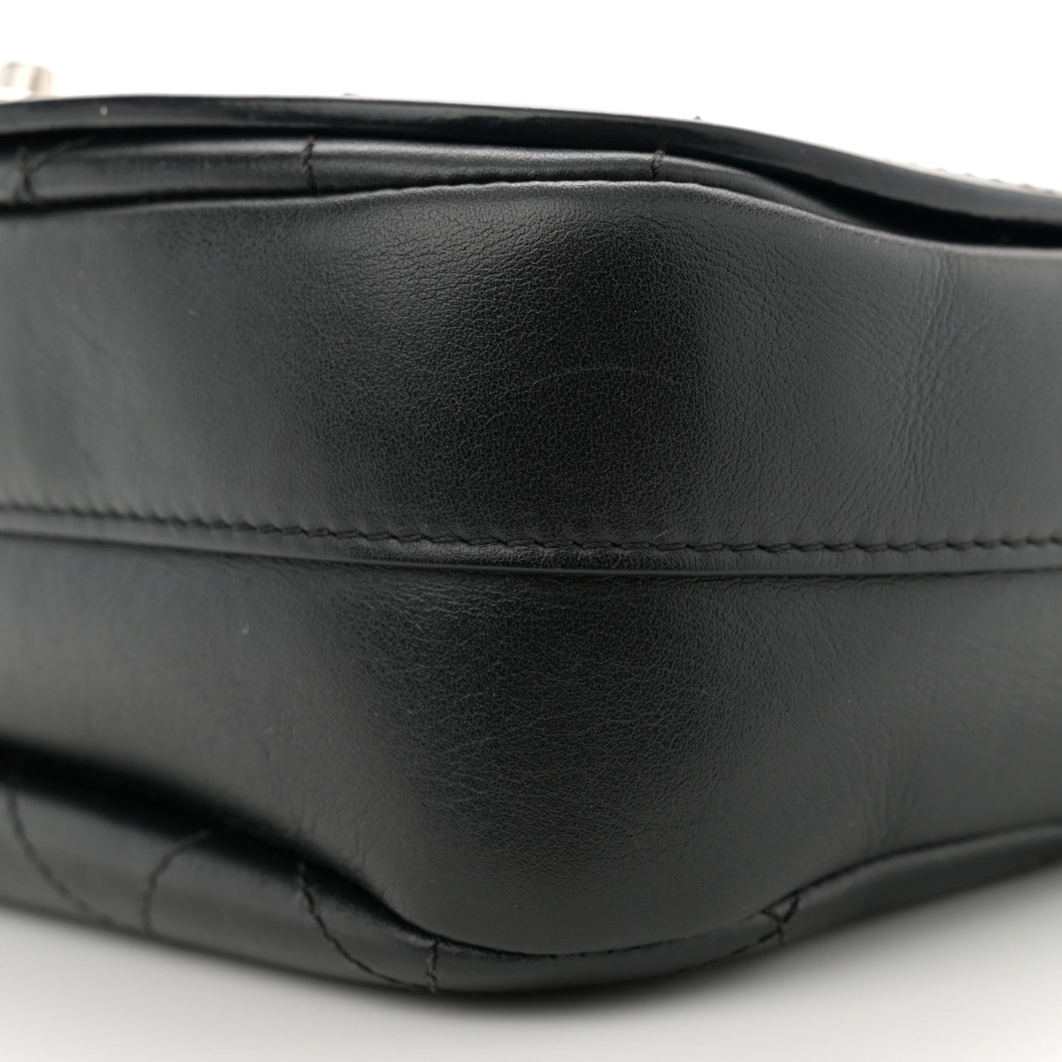 Chanel Calfskin Stitched Ring My Bag Flap Crossbody Bag Black 10 of 11