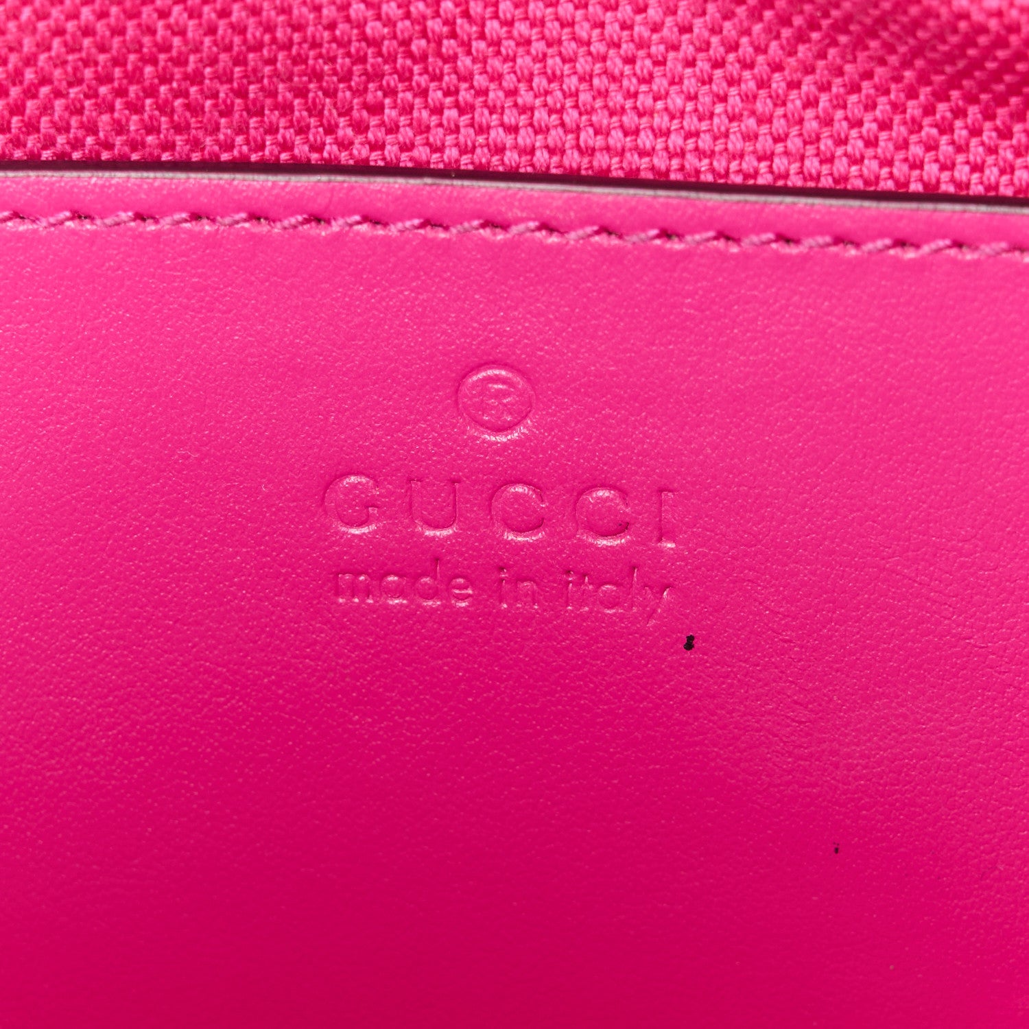 Gucci Calfskin Matelasse Monochrome Small GG Marmont Chain Shoulder Bag Classic Fuxia 6 of 13