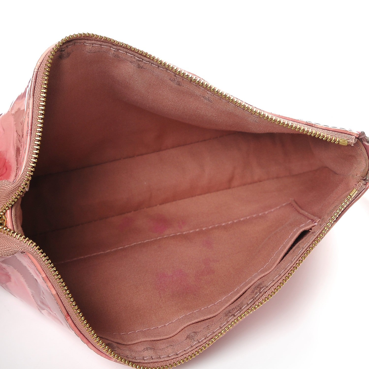 Louis Vuitton Vernis Ikat Pochette Accessories NM Rose Velours 5 of 9