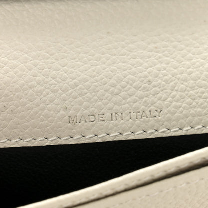Saint Laurent Grain De Poudre Mixed Matelasse Compact Fold Wallet White 7 of 11
