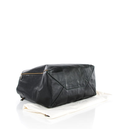 Celine Smooth Lambskin Horizontal Zipper Gusset Cabas Black 4 of 8