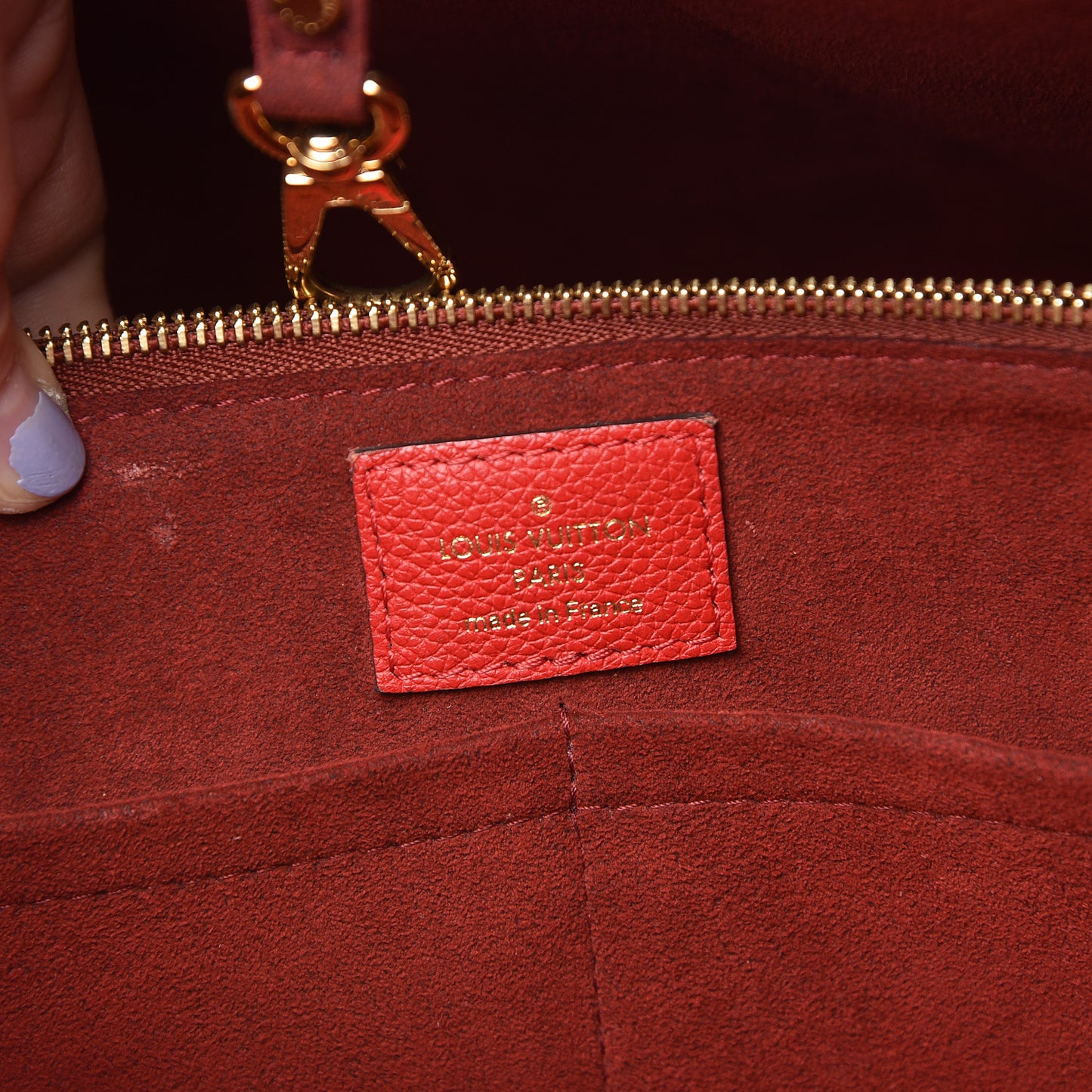 Calfskin Monogram Kimono Tote Cherry