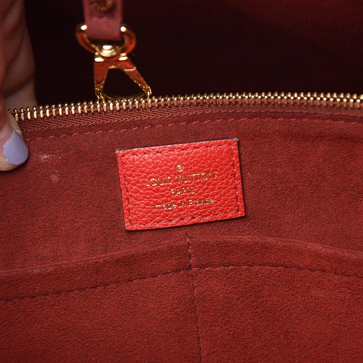 Louis Vuitton Calfskin Monogram Kimono Tote Cherry 6 of 14