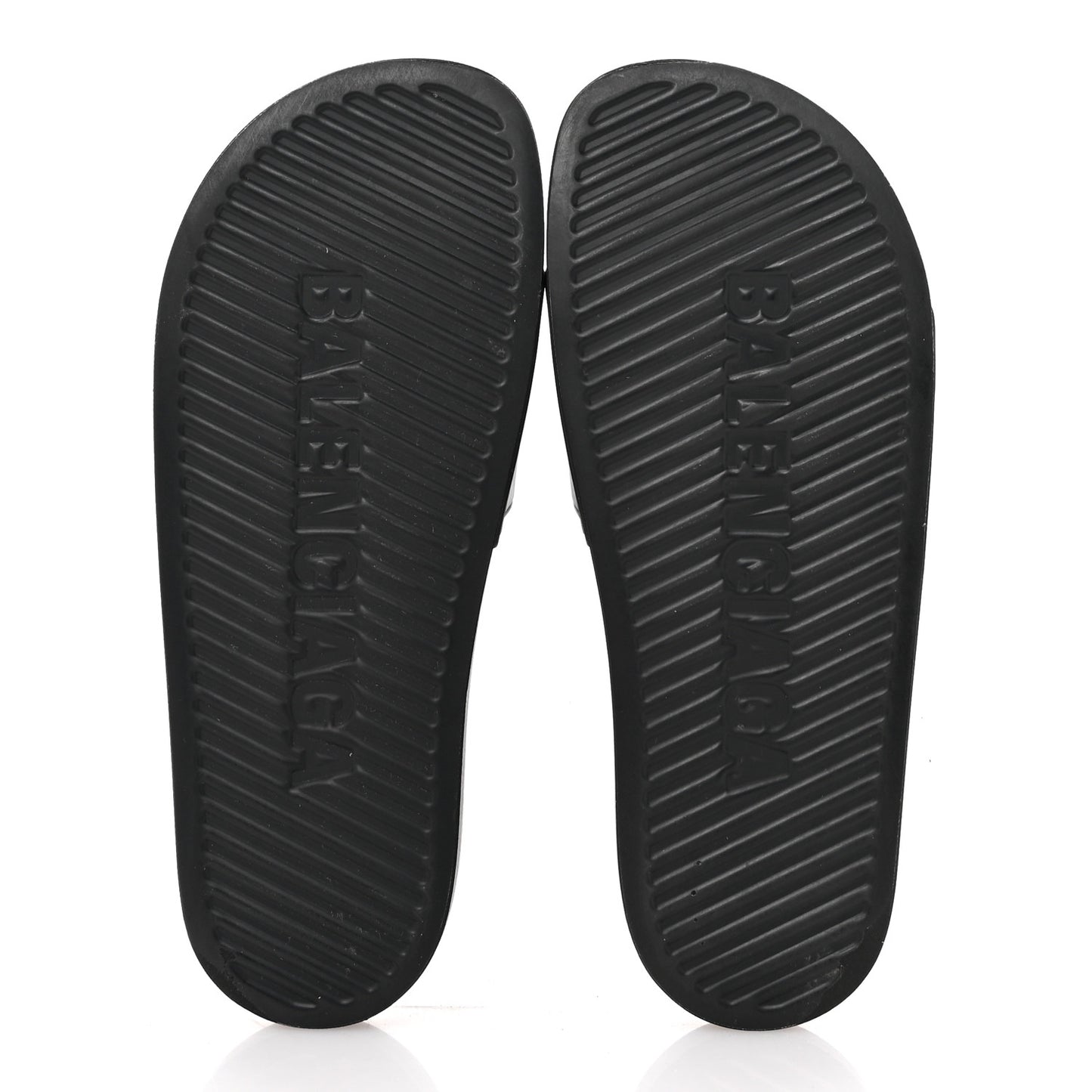 Rubber Womens Logo Pool Slide Sandals 40 Black