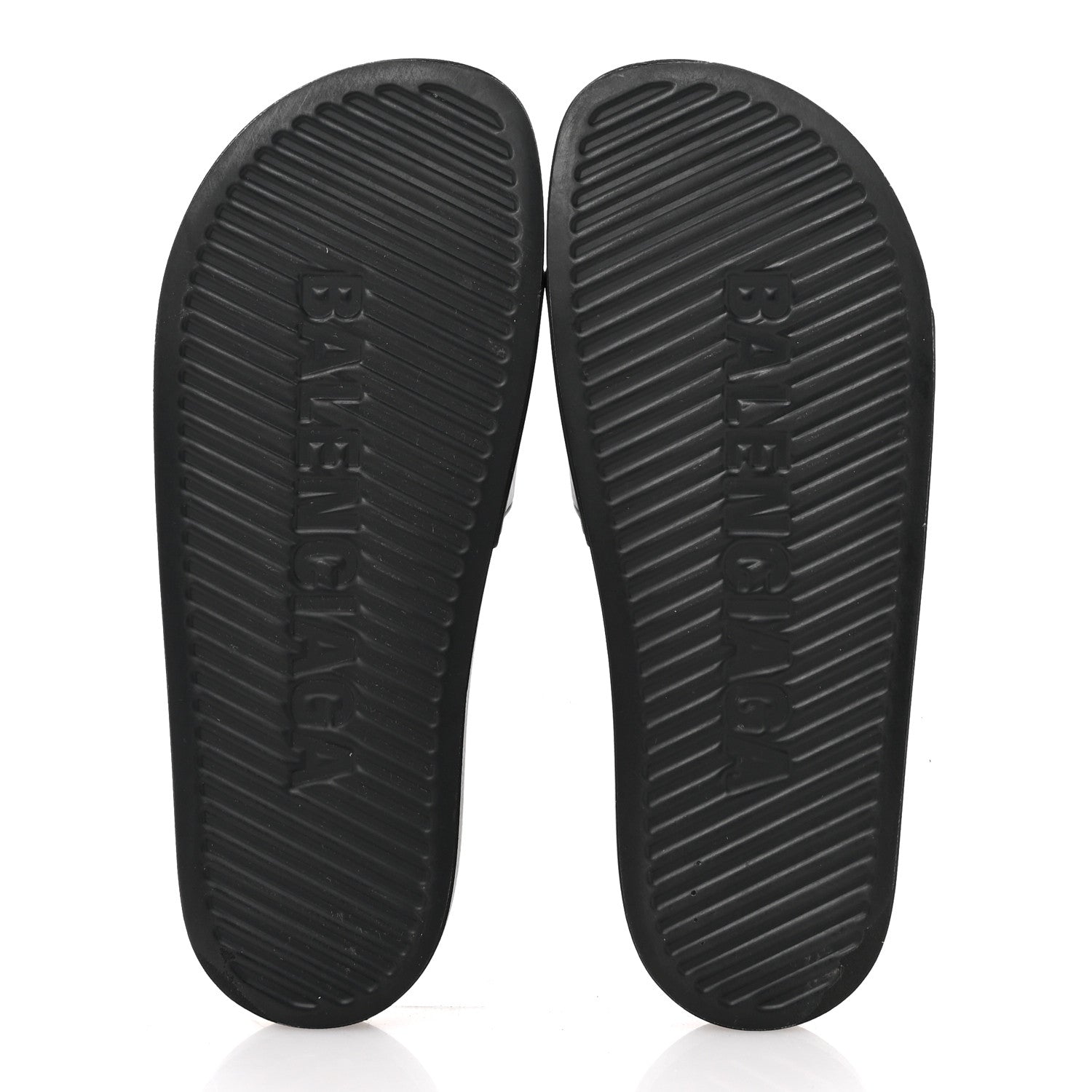 Balenciaga Rubber Womens Logo Pool Slide Sandals 40 Black 6 of 10