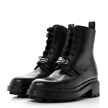 Hermes Glossed Calfskin Funk Ankle Boots 38 Black 3 of 12