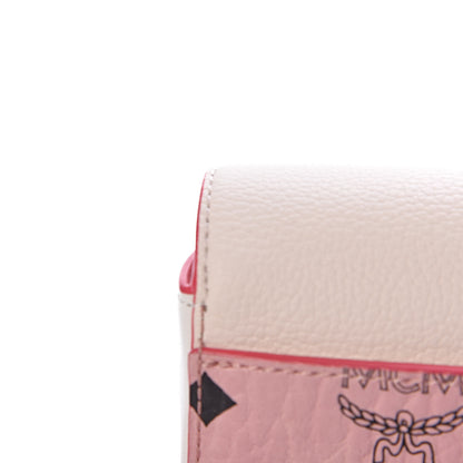 MCM Calfskin Visetos Monogram Millie Color Block Crossbody Bag Pink Tint 8 of 13