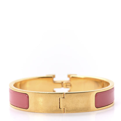 Hermes Enamel Narrow Clic Clac H Bracelet PM Rouge Corail 3 of 5