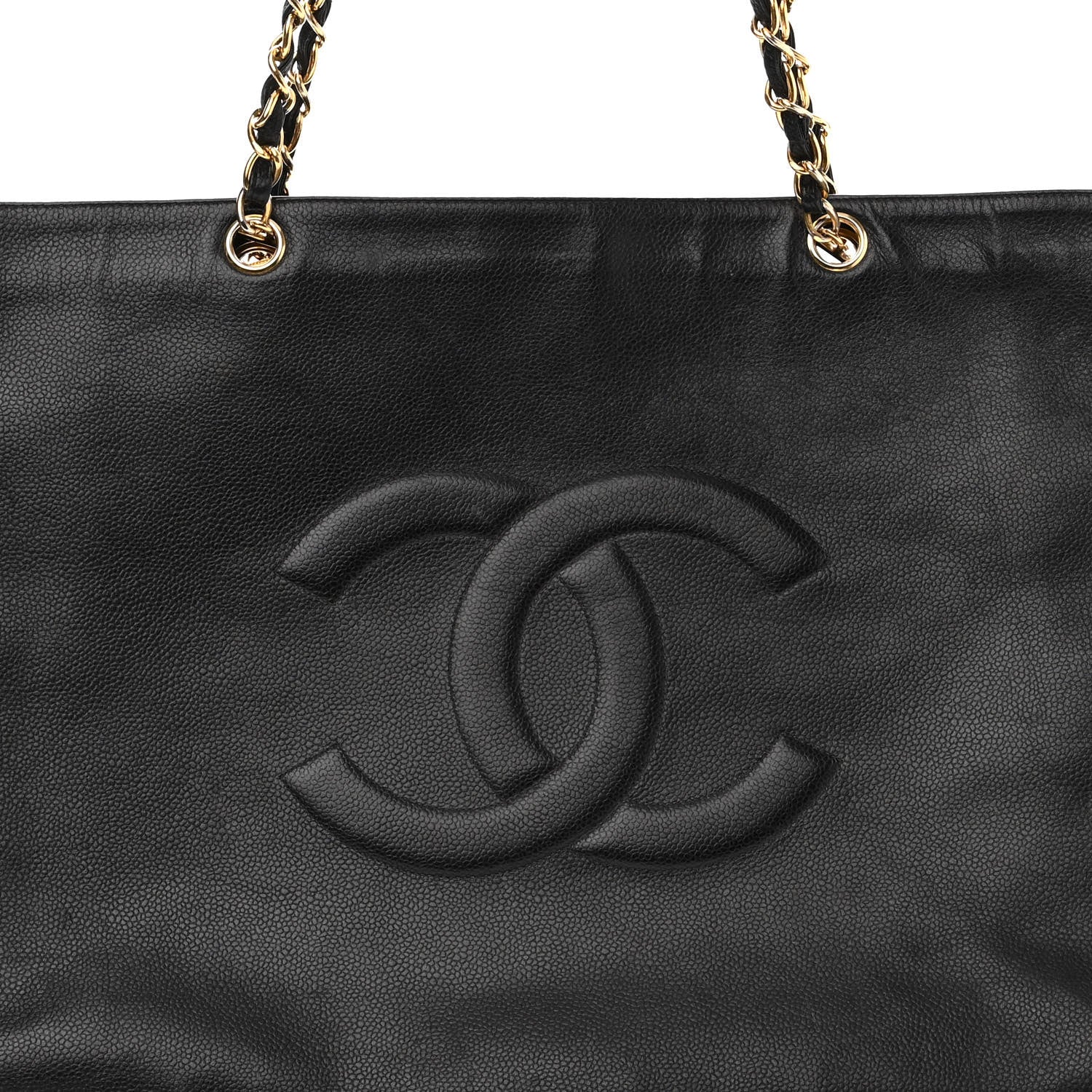 Chanel Caviar CC Tote Black 9 of 13