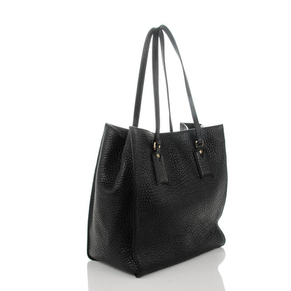 Burberry Heritage Grain Medium Woodbury Tote Black 3 of 10