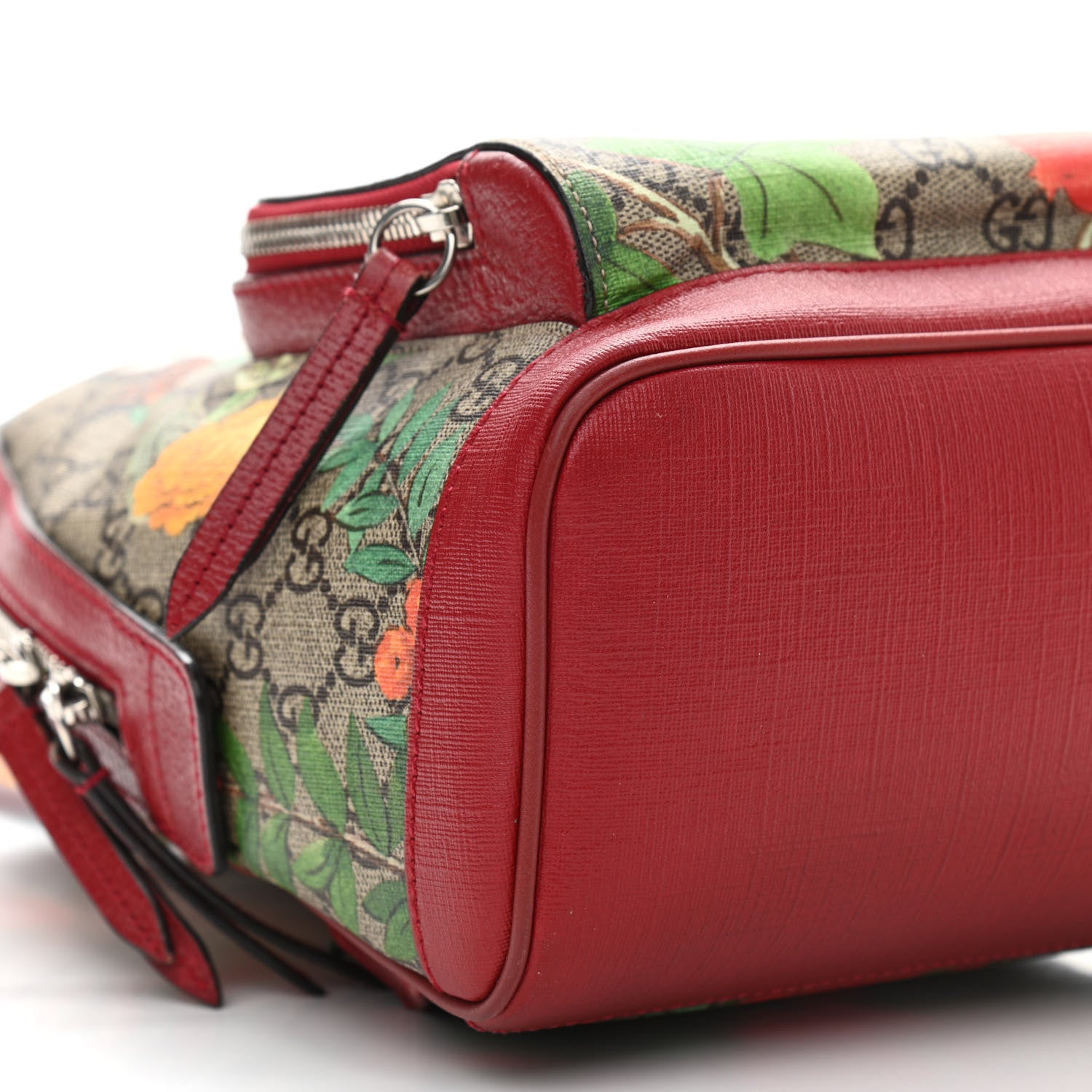 Gucci GG Supreme Monogram Tian Web Small Day Backpack Beige Multicolor Red 9 of 12
