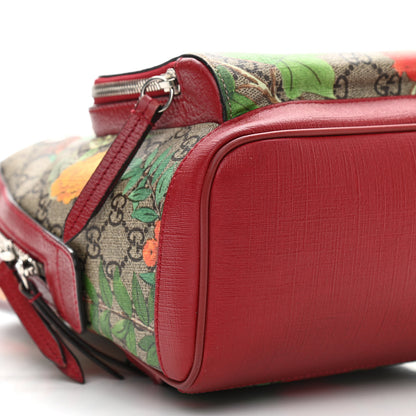 Gucci GG Supreme Monogram Tian Web Small Day Backpack Beige Multicolor Red 9 of 12