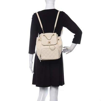 Chanel Caviar Quilted Business Affinity Backpack White 2 of 10