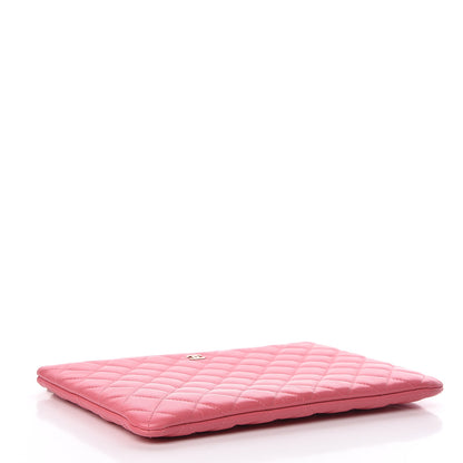 Chanel Lambskin Quilted Medium Casino Beauty CC Cosmetic Case Fuchsia 4 of 12