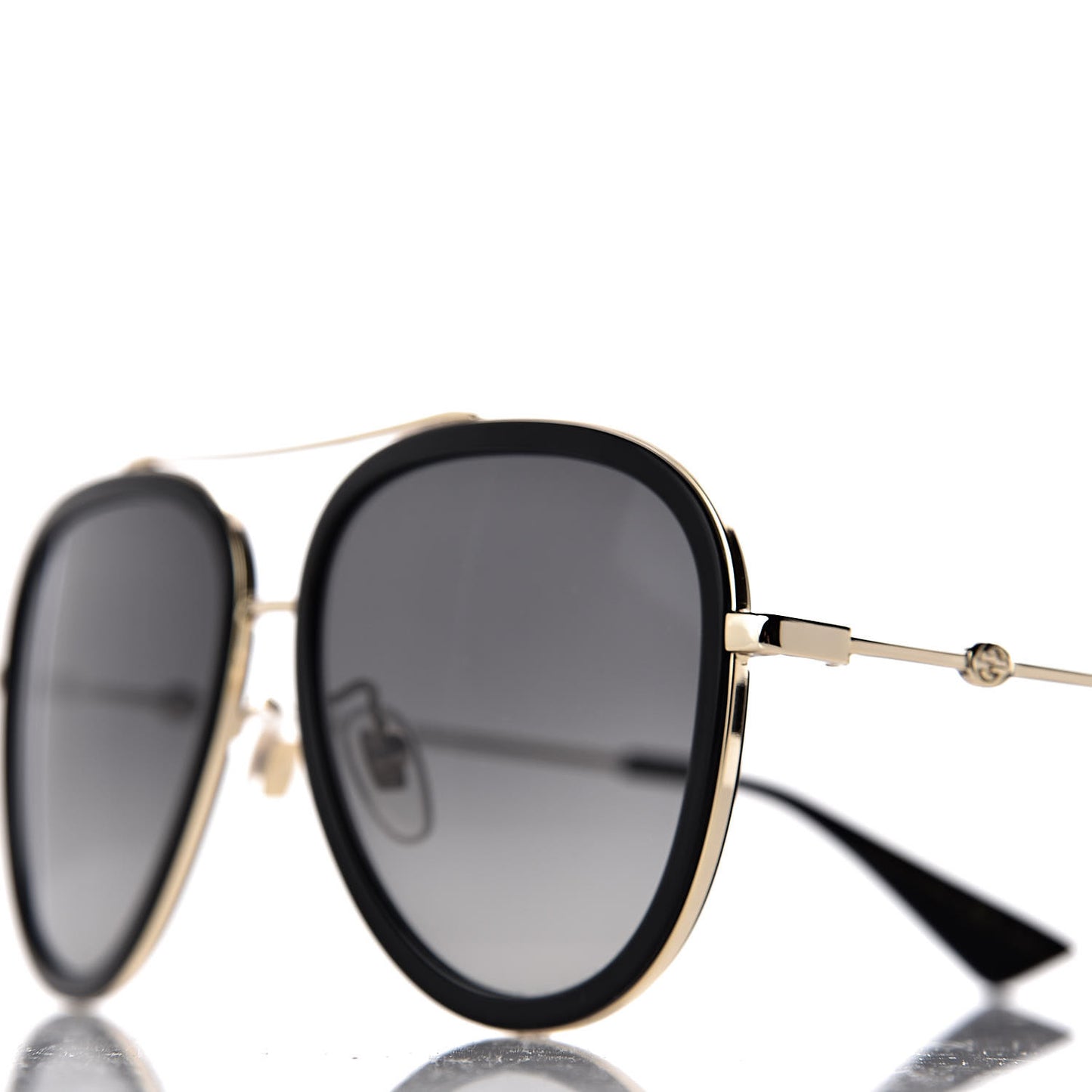 Aviator Sunglasses GG0062S Black Gold