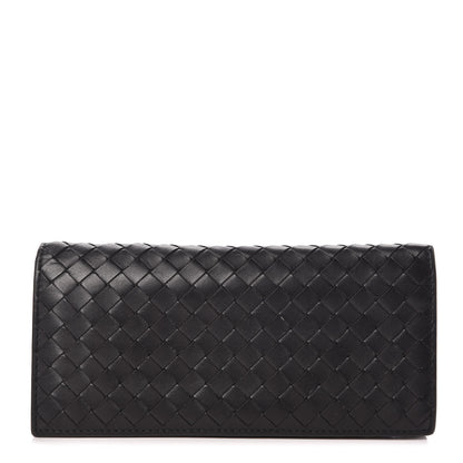 Bottega Veneta Nappa Intrecciato Flap Wallet Black 1 of 6