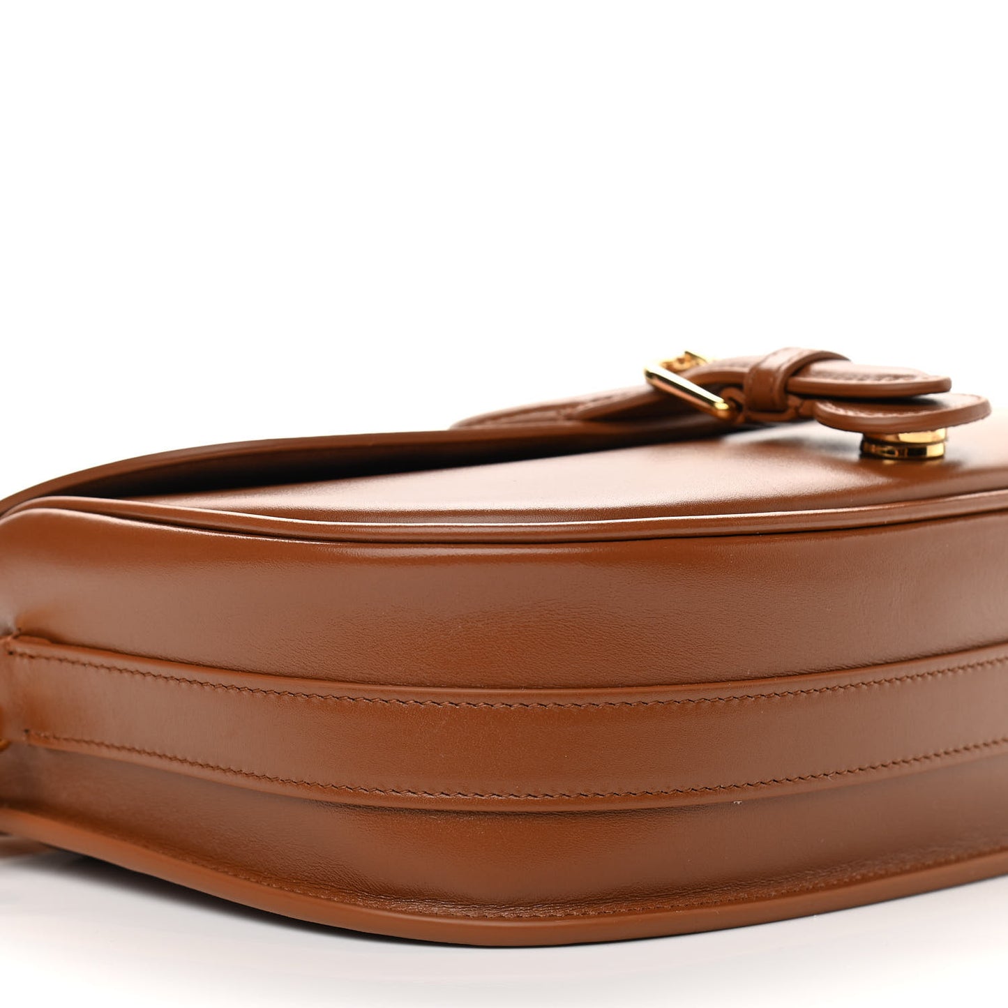 Box Calfskin Medium Bobby Flap Dark Tan