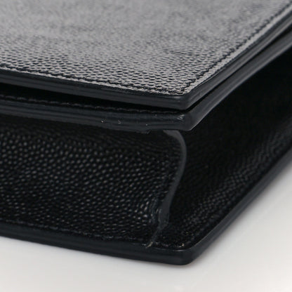Saint Laurent Grain De Poudre Classic Monogram Kate Clutch Black 9 of 9