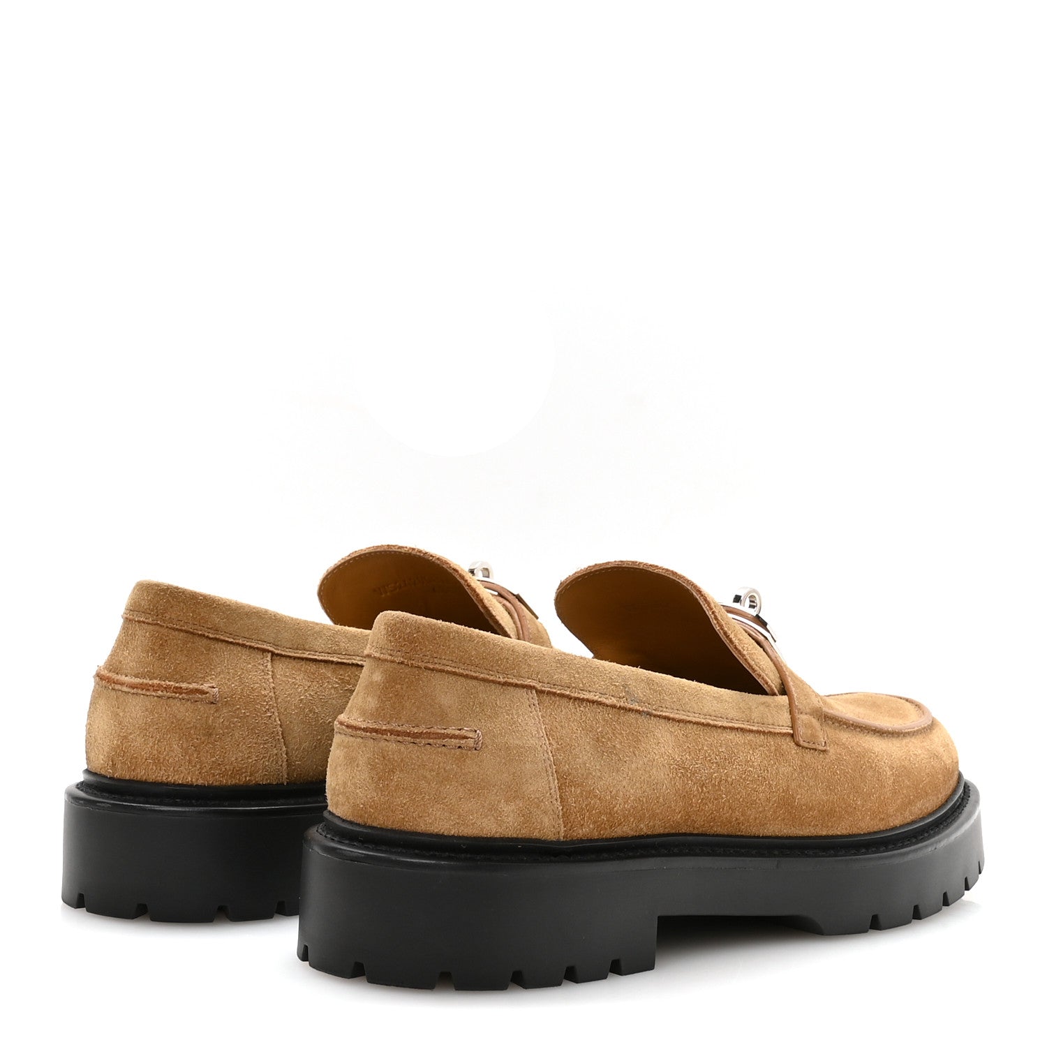 Hermes Suede Men Icone Loafers 43 Brun Fume 5 of 9