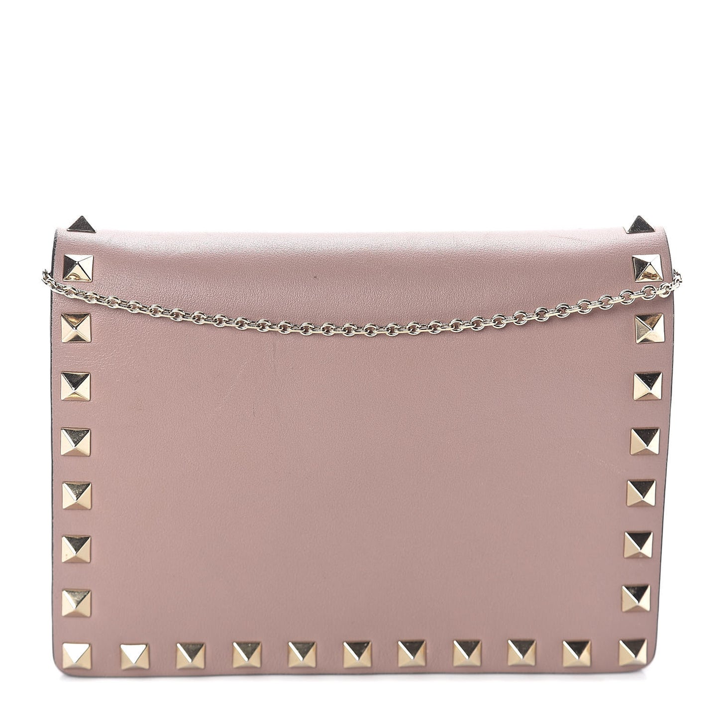 Vitello Rockstud Wallet on Chain Poudre