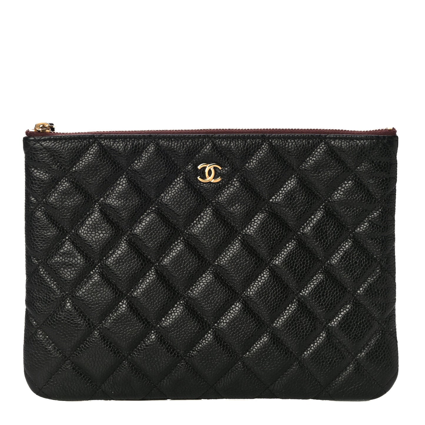 Caviar Quilted Medium Cosmetic Case Black