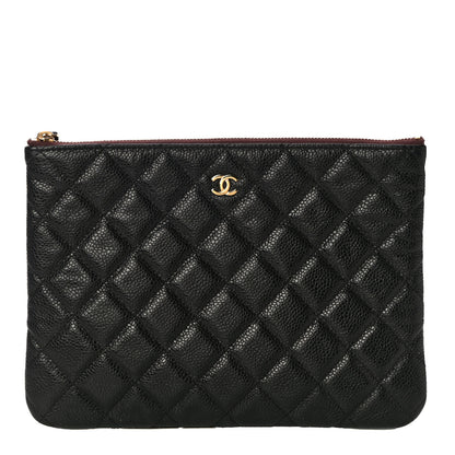 Chanel Caviar Quilted Medium Cosmetic Case Black 1 of 10
