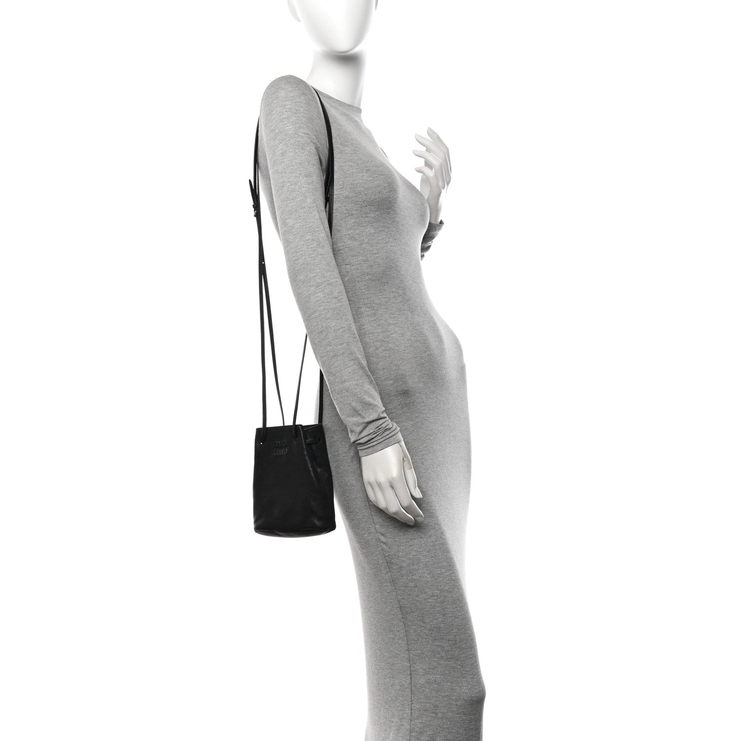 Miu Miu Nappa Mini Bag Black 2 of 9