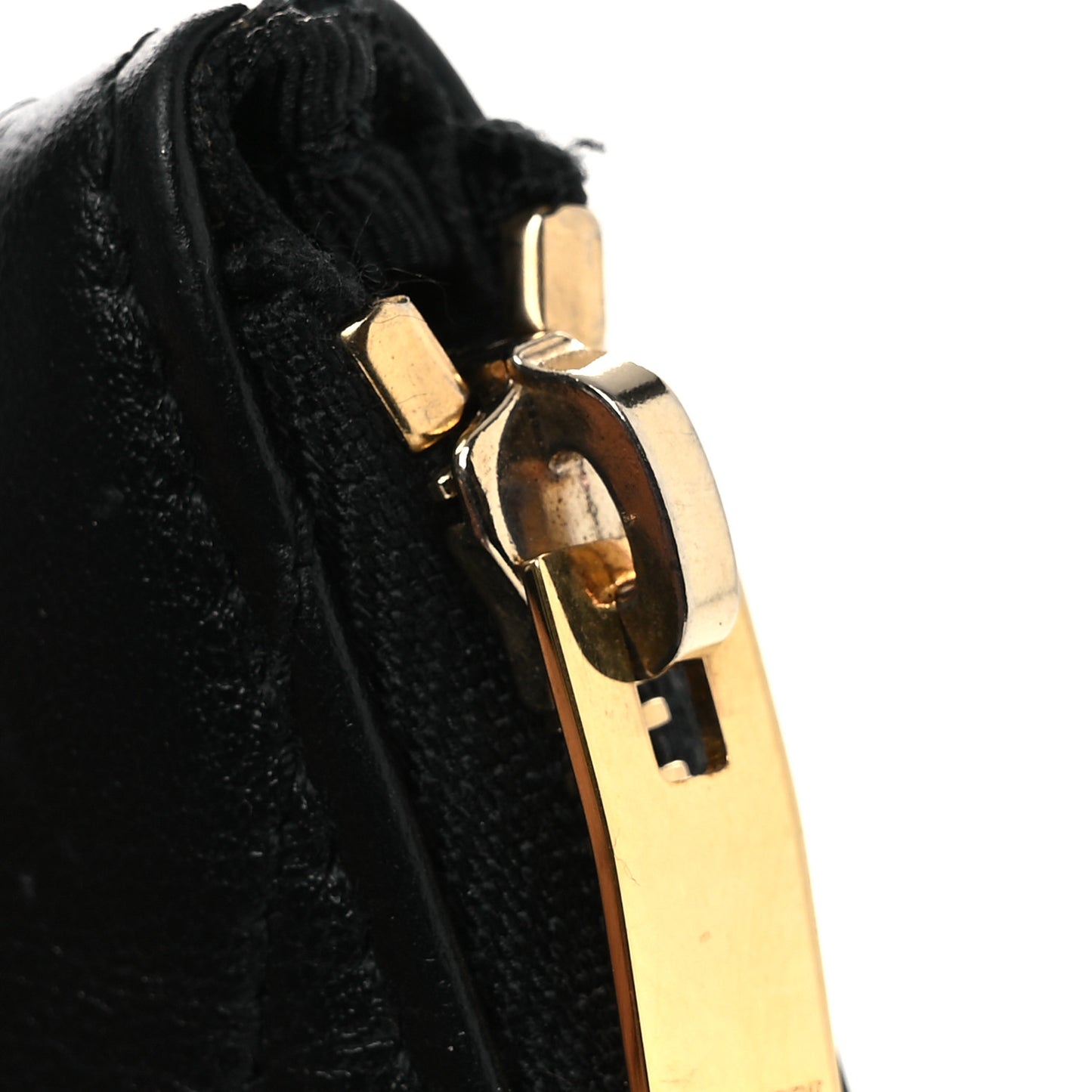Calfskin Matelasse Monogram Key Pouch Black