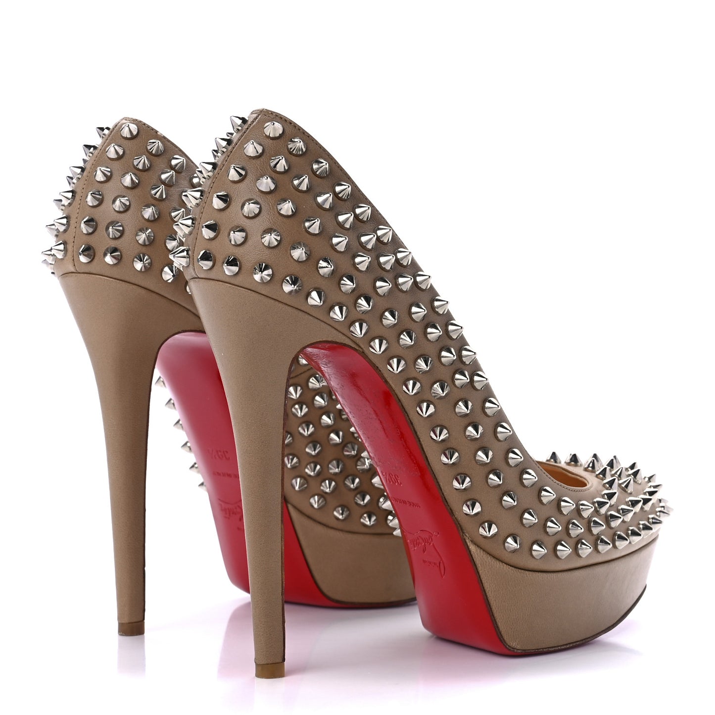 Nappa Bianca Spikes 140 Pumps 39.5 Nude Silver