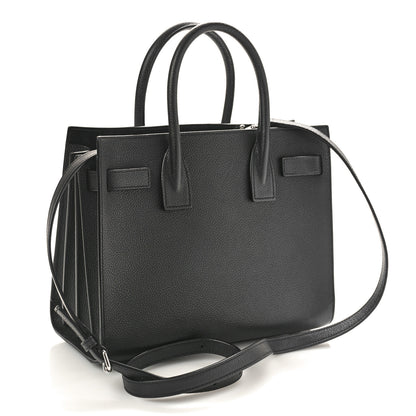 Saint Laurent Grained Calfskin Baby Sac De Jour Black 4 of 13