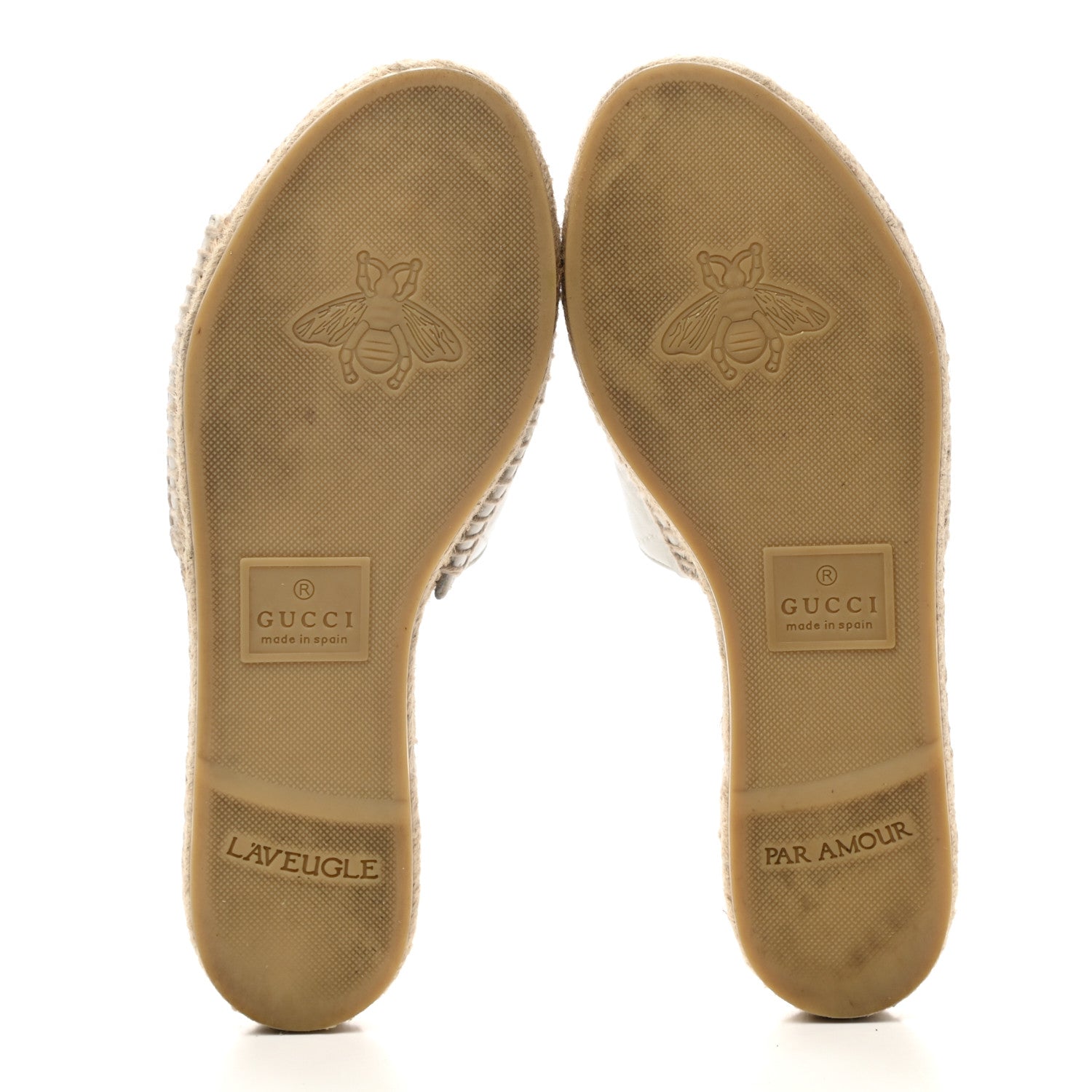Gucci Nappa Matelasse GG Marmont Espadrille Slide Sandals 37 Great White 5 of 13