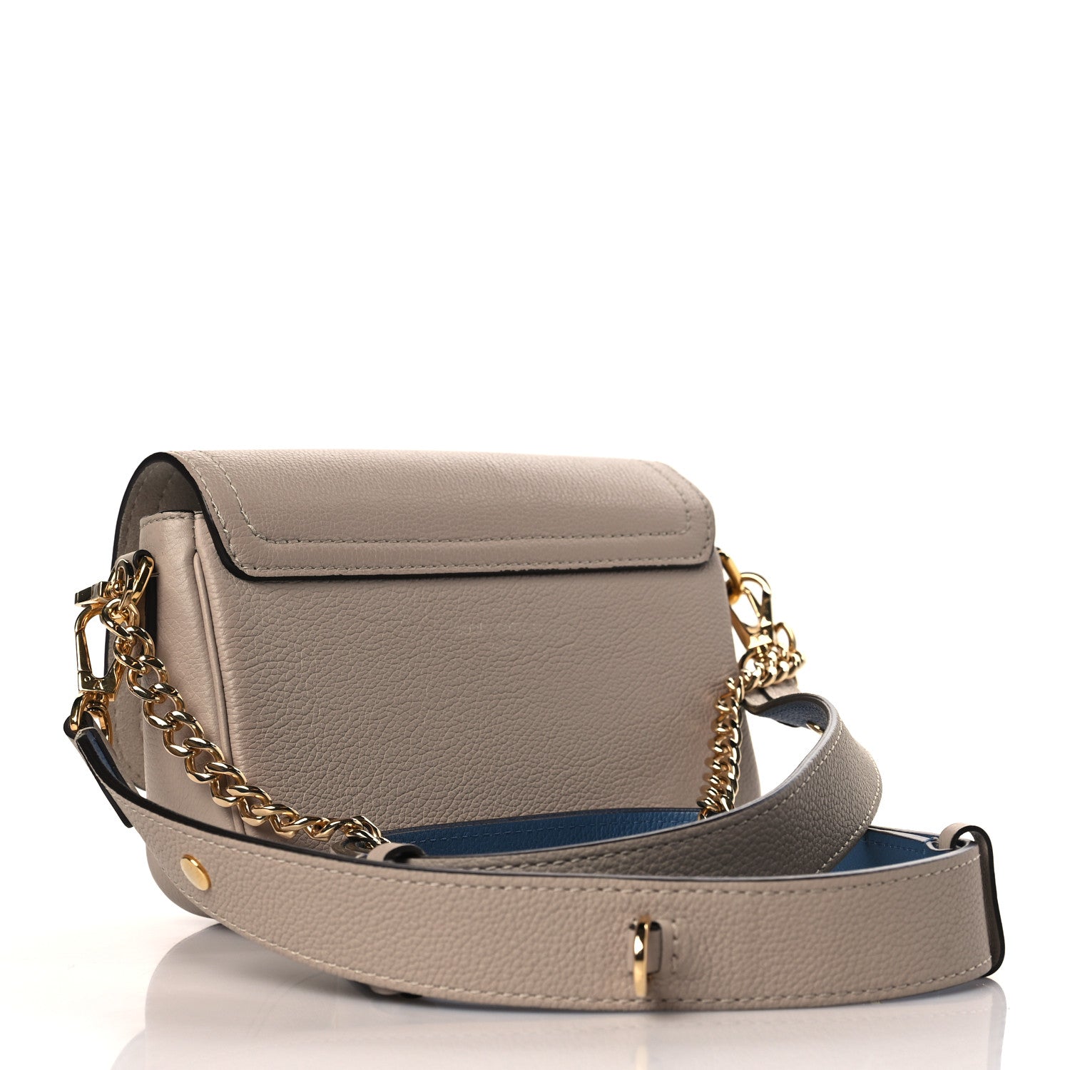 Louis Vuitton Grained Calfskin Lockme Tender Greige 3 of 9