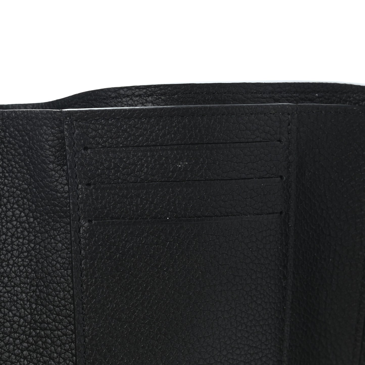 Soft Calfskin My Lockme Compact Wallet Black