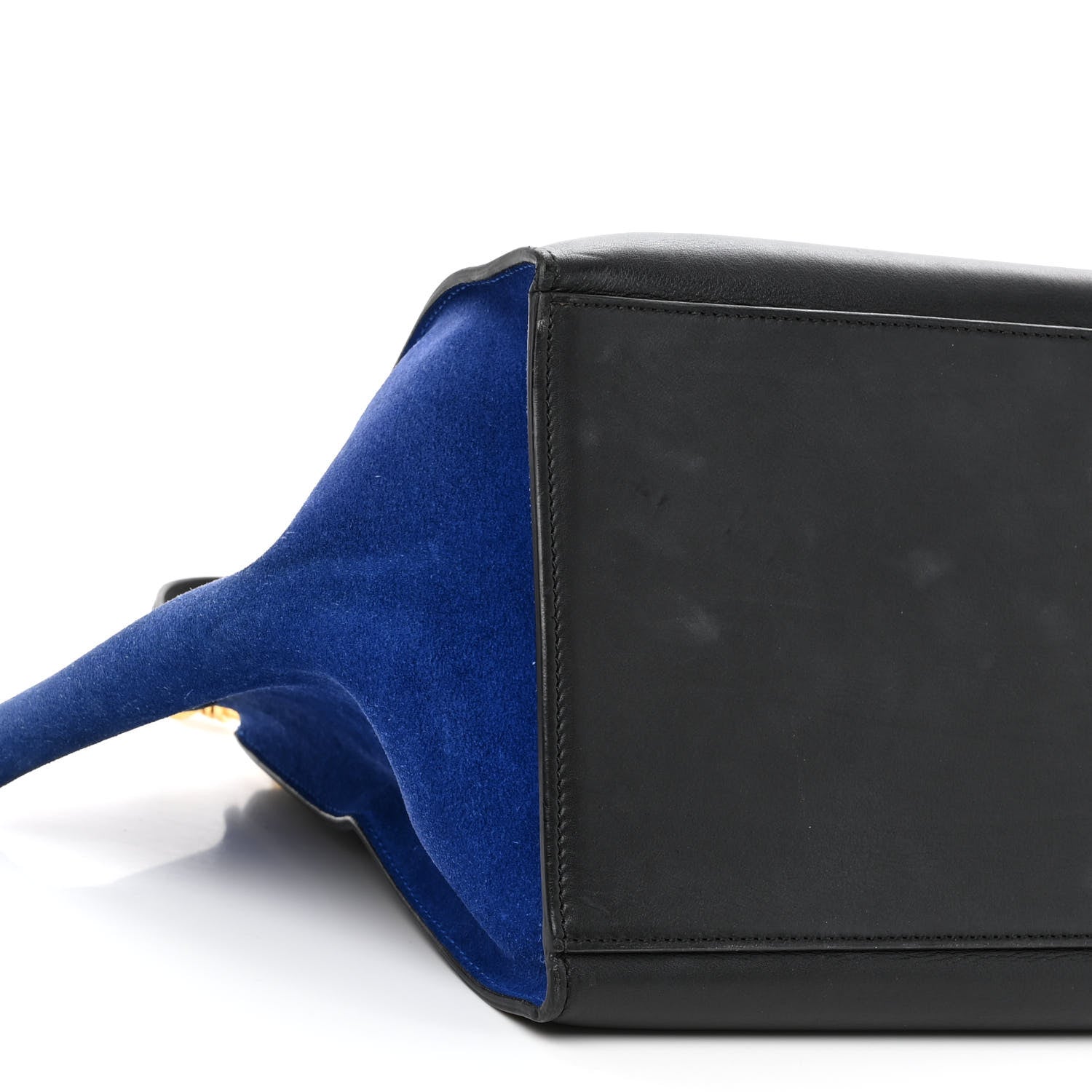 Celine Calfskin and Suede Large Trapeze Tri-Color Cobalt 8 of 10