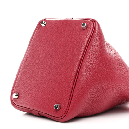 Hermes Taurillon Clemence Picotin Lock 18 PM Rubis 10 of 11