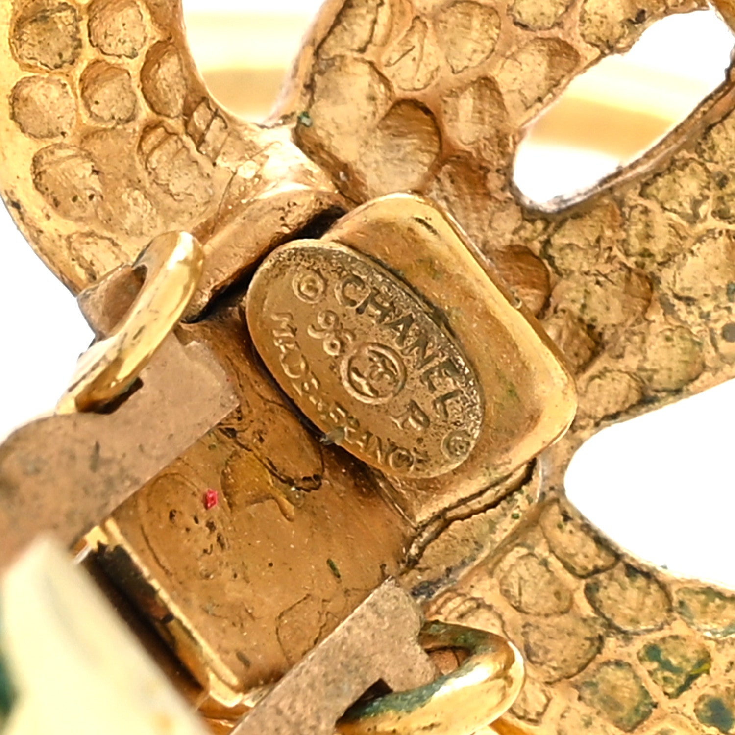 Chanel CC Drop Clip On Earrings Gold 4 of 4