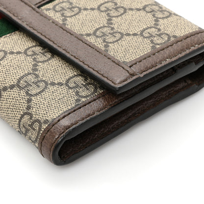 Gucci GG Supreme Monogram Web Ophidia Continental Wallet Brown 15 of 18