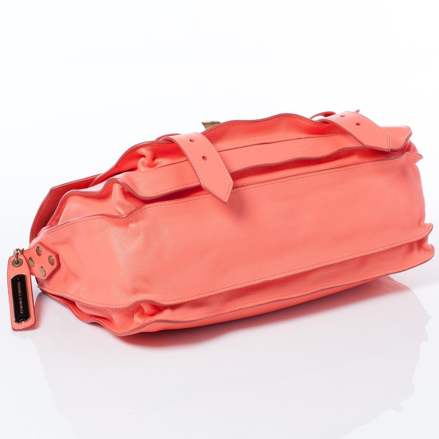 Lambskin PS1 Medium Satchel Neon Coral