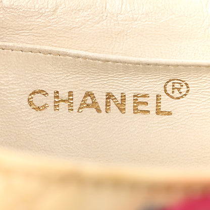 Chanel Coated Canvas Quilted Lips and Kisses Graffiti XL Jumbo Single Flap White Multicolor 6 of 10