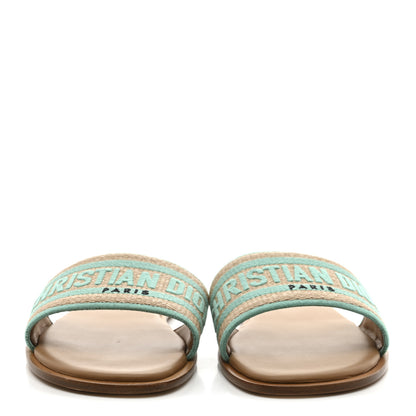 Christian Dior Dway Mules Slide Sandals 41 Aquamarine 3 of 9