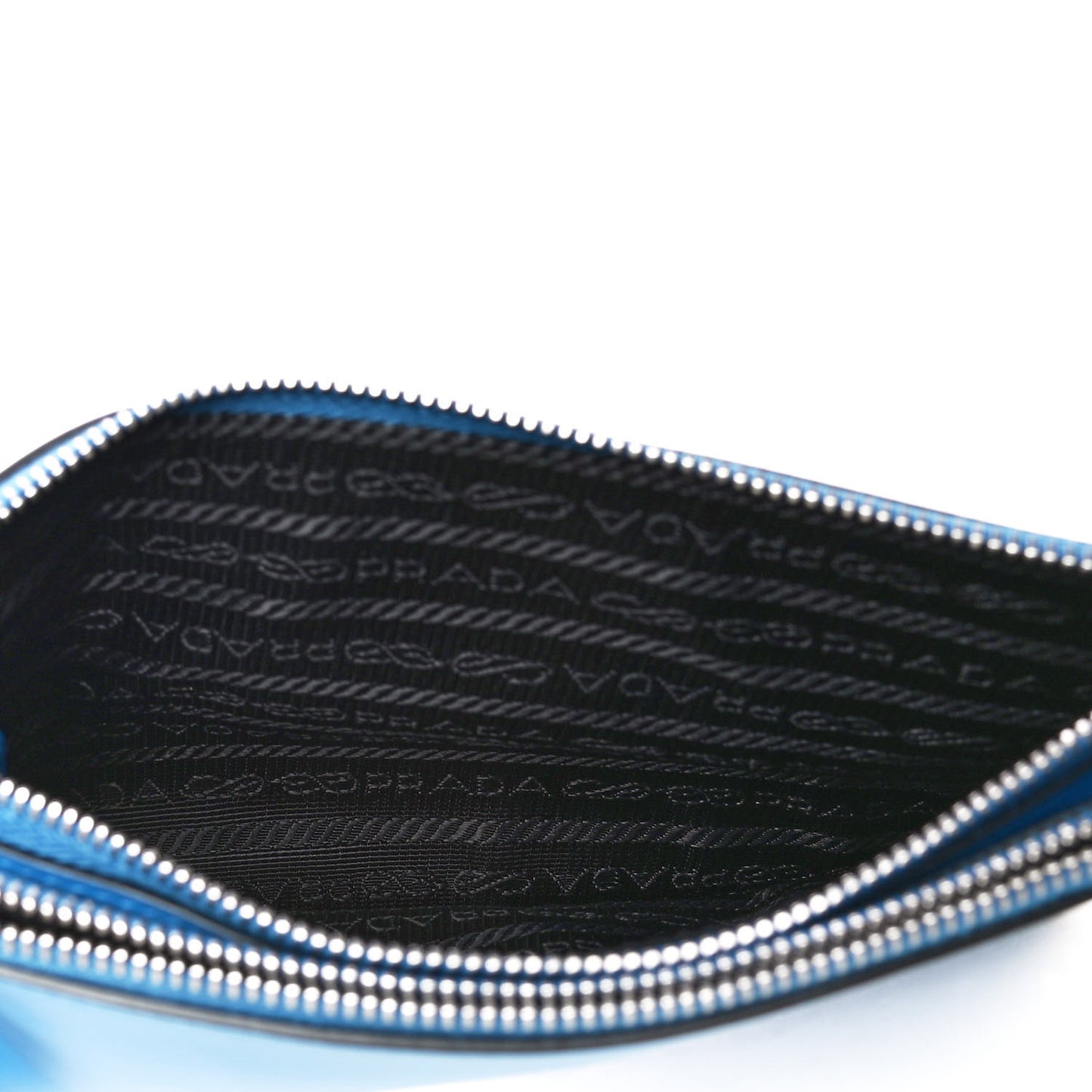 Vitello Double Zip Chain Bag Blue