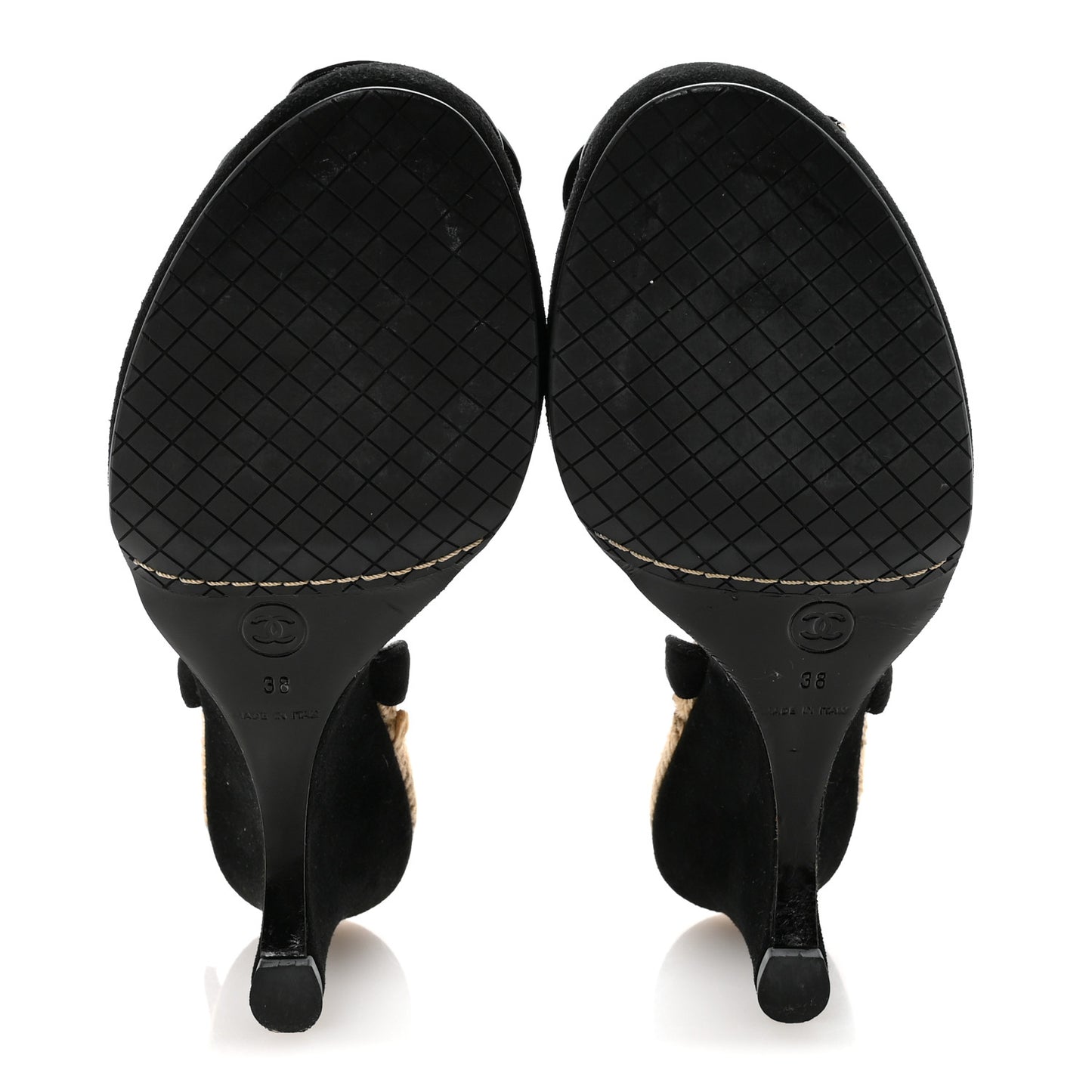 Velvet Patent Camellia Espadrilles Wedge Sandals 38 Black
