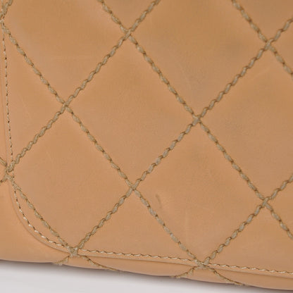 Chanel Lambskin Surpique Shoulder Bag Beige 10 of 10