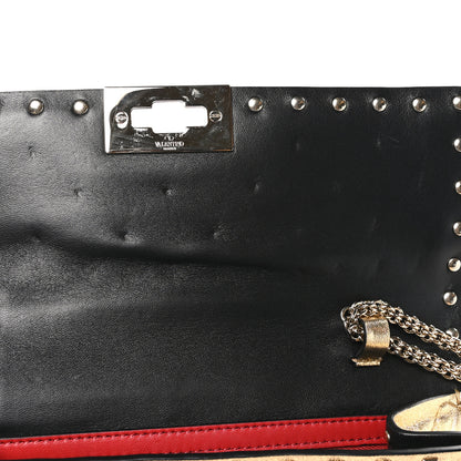 Valentino Garavani Metallic Nappa Rockstud Spike Wallet on Chain Mekong 11 of 11