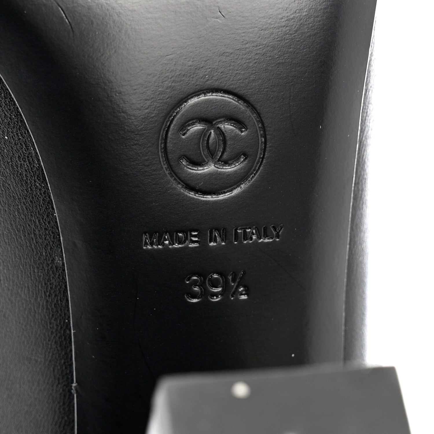 Chanel Lambskin Grosgrain Triangle & Collar 90 Ankle Boots 39.5 Black 8 of 8