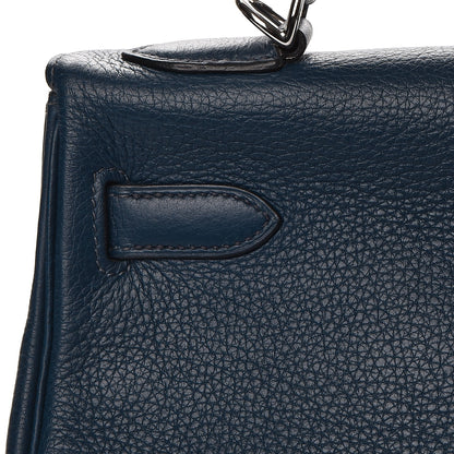 Hermes Taurillon Clemence Kelly Retourne 32 Bleu De Prusse 27 of 32