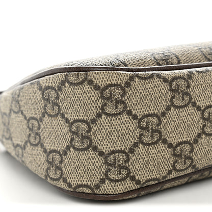 Gucci GG Supreme Monogram Textured Dollar Calfskin Small Ophidia Hobo Beige Ebony New Acero 9 of 10