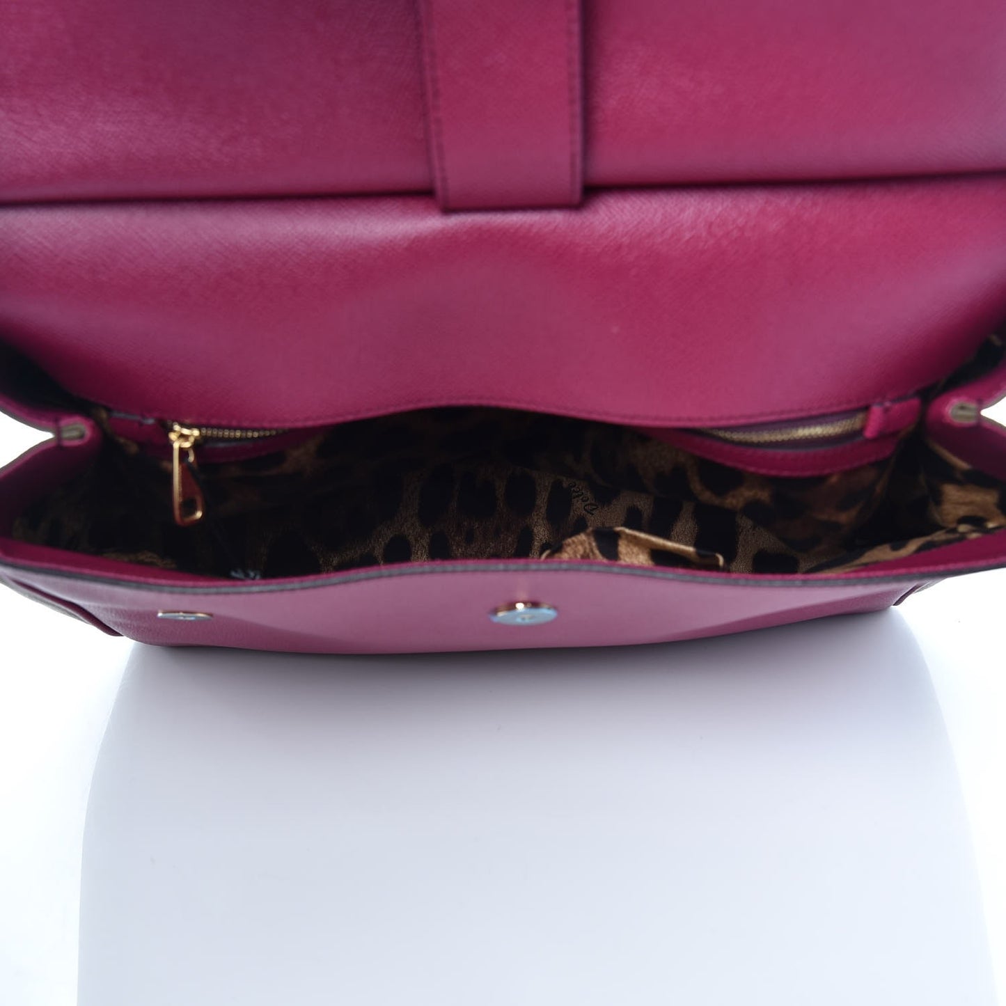 Dauphine Large Bi-Color Miss Sicily Satchel Fuchsia Khaki